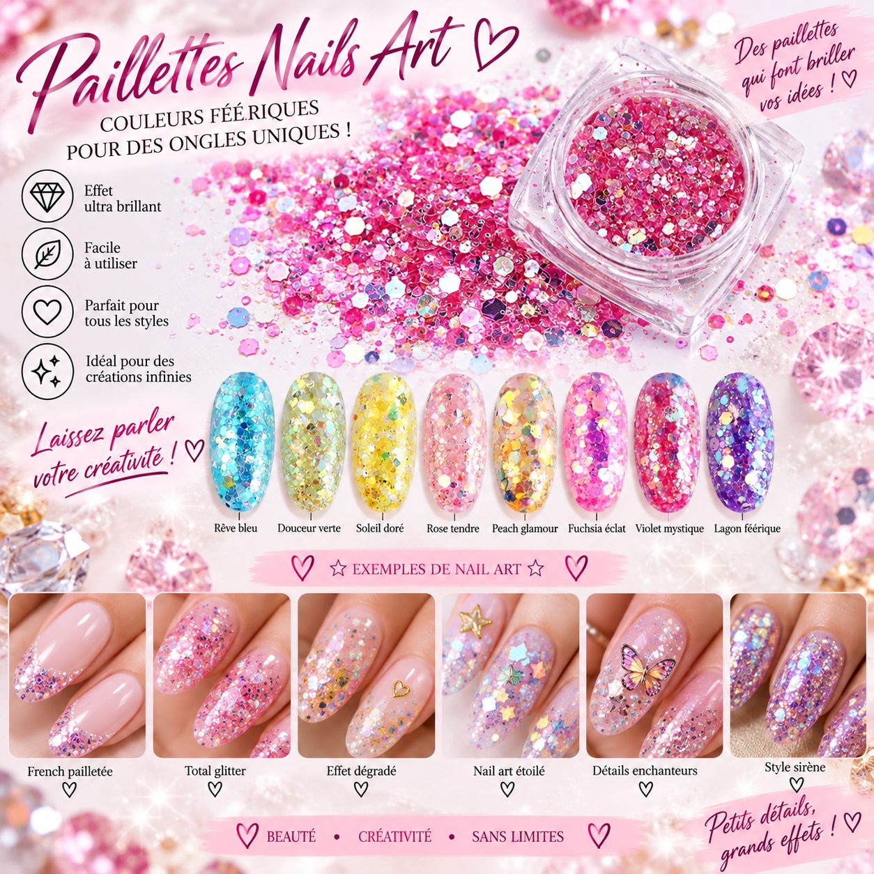 Paillettes pour Nail Art, 2
