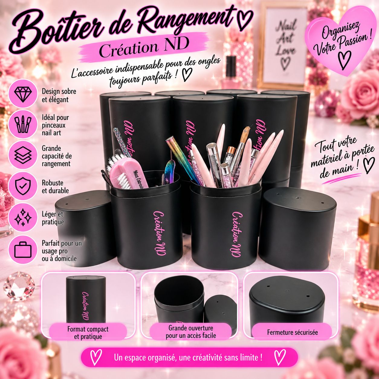 Contenant pour accessoires 