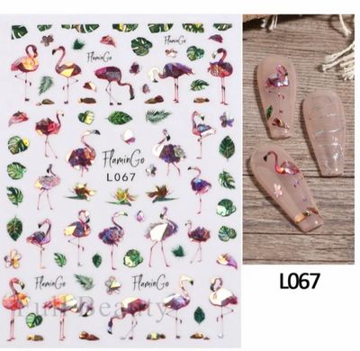Stickers flamingo rose hollo 3D L067