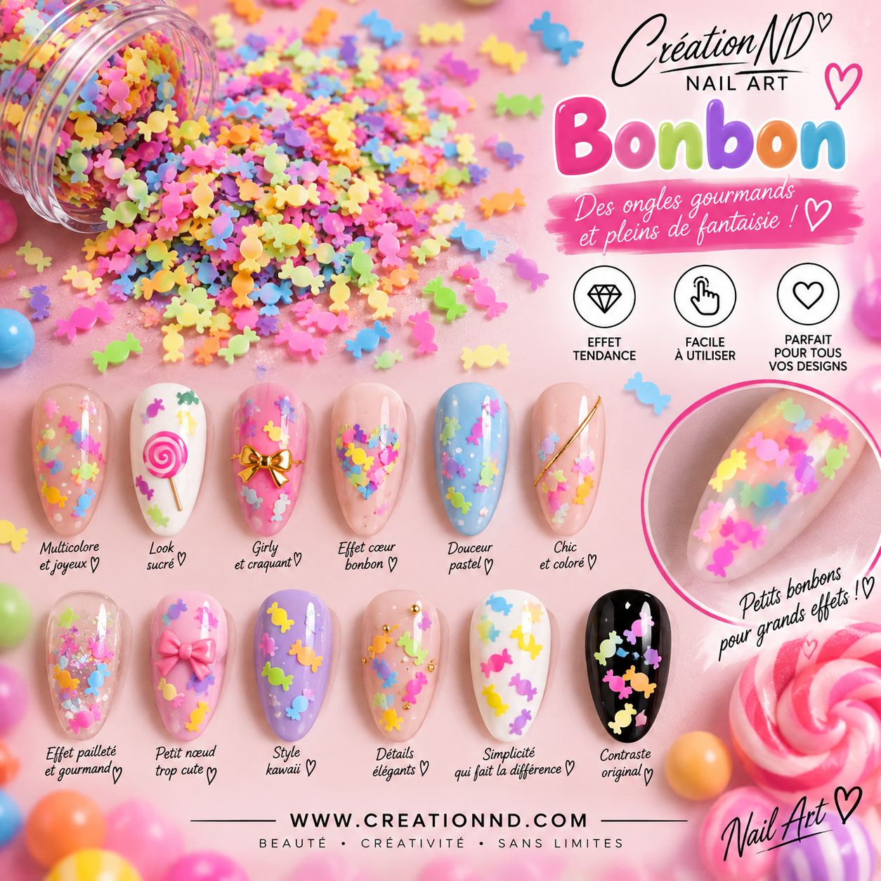 Incrustation bonbon Halloween 