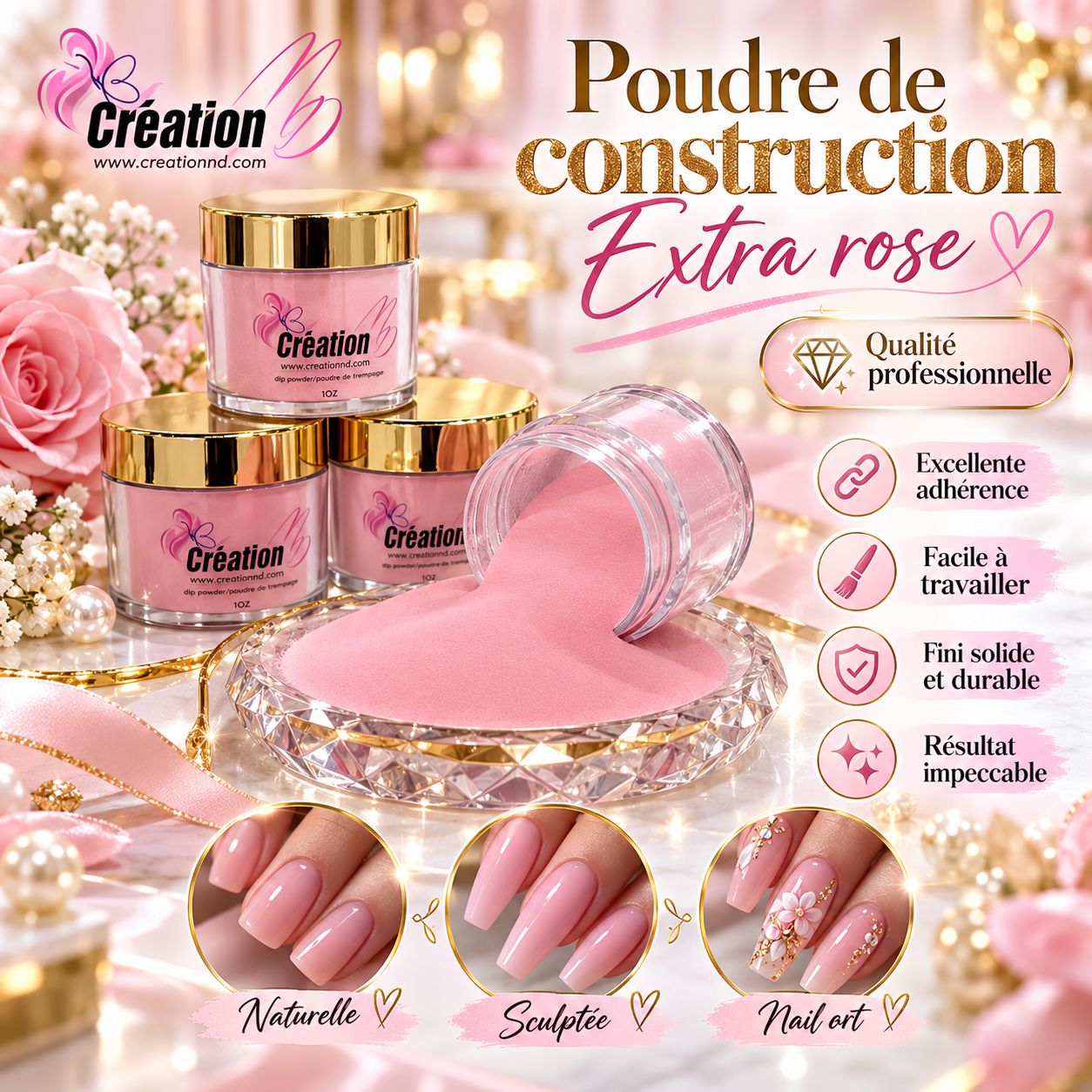 Poudre extra Pink 1 oz