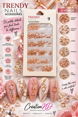 Bijoux incrustation Mixe rose 3D