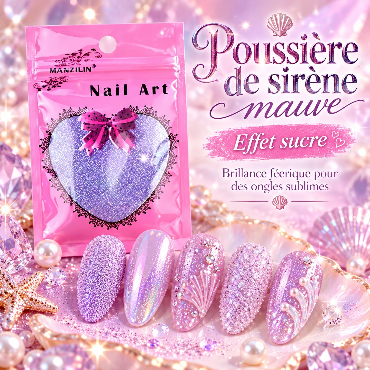 Poussière de sirène mauve