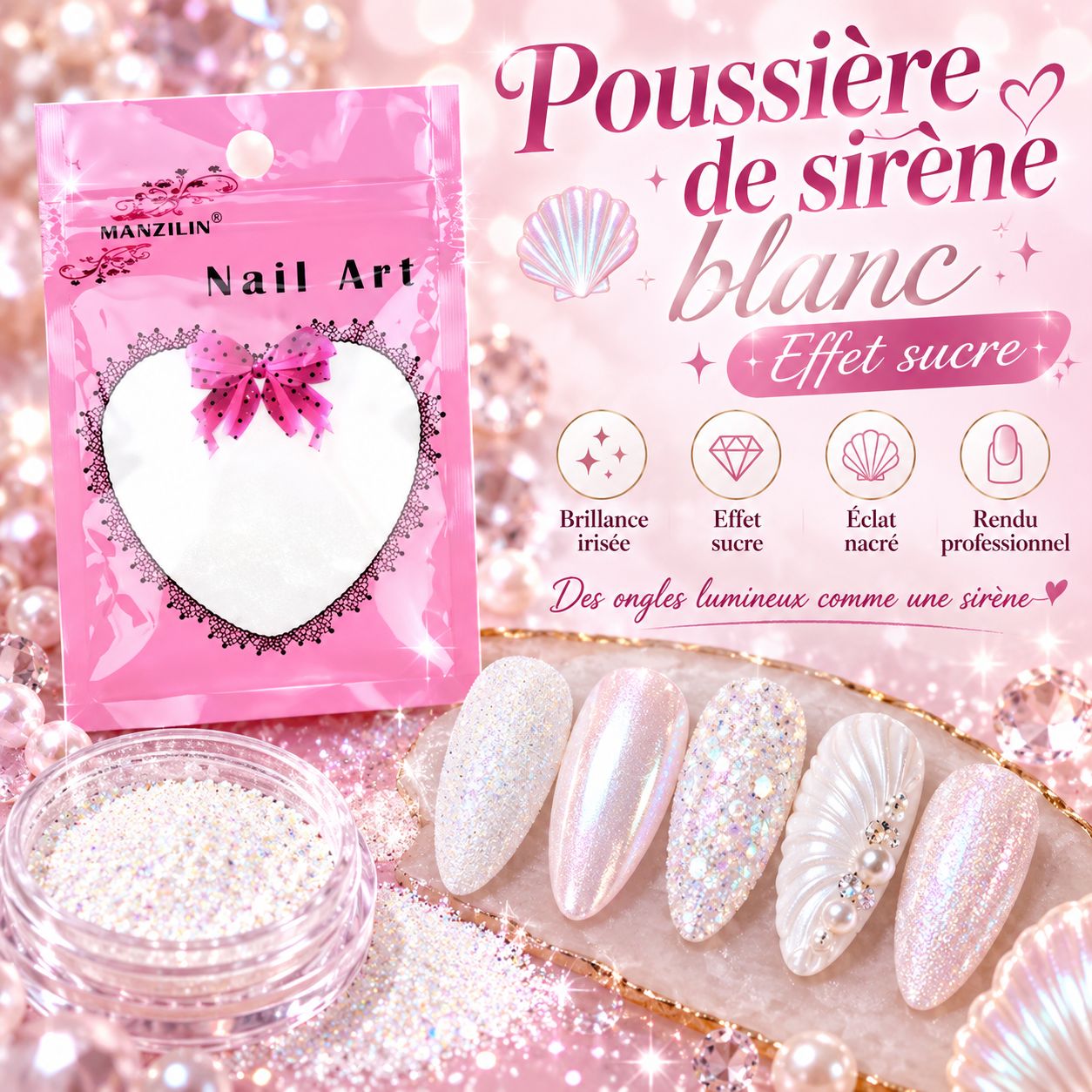 Poussière de sirène blanc