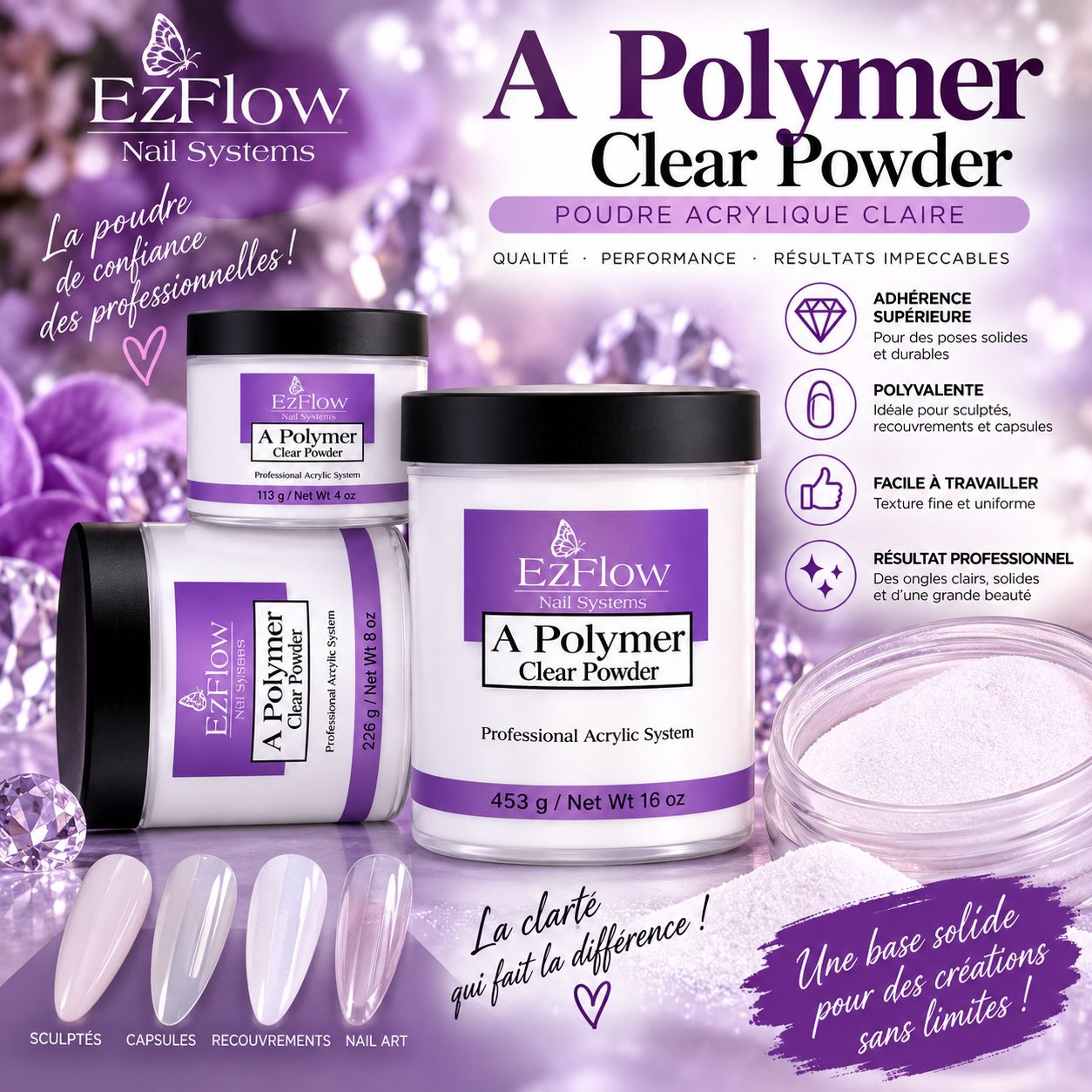 Poudre polymère BLANC . EZ-flow