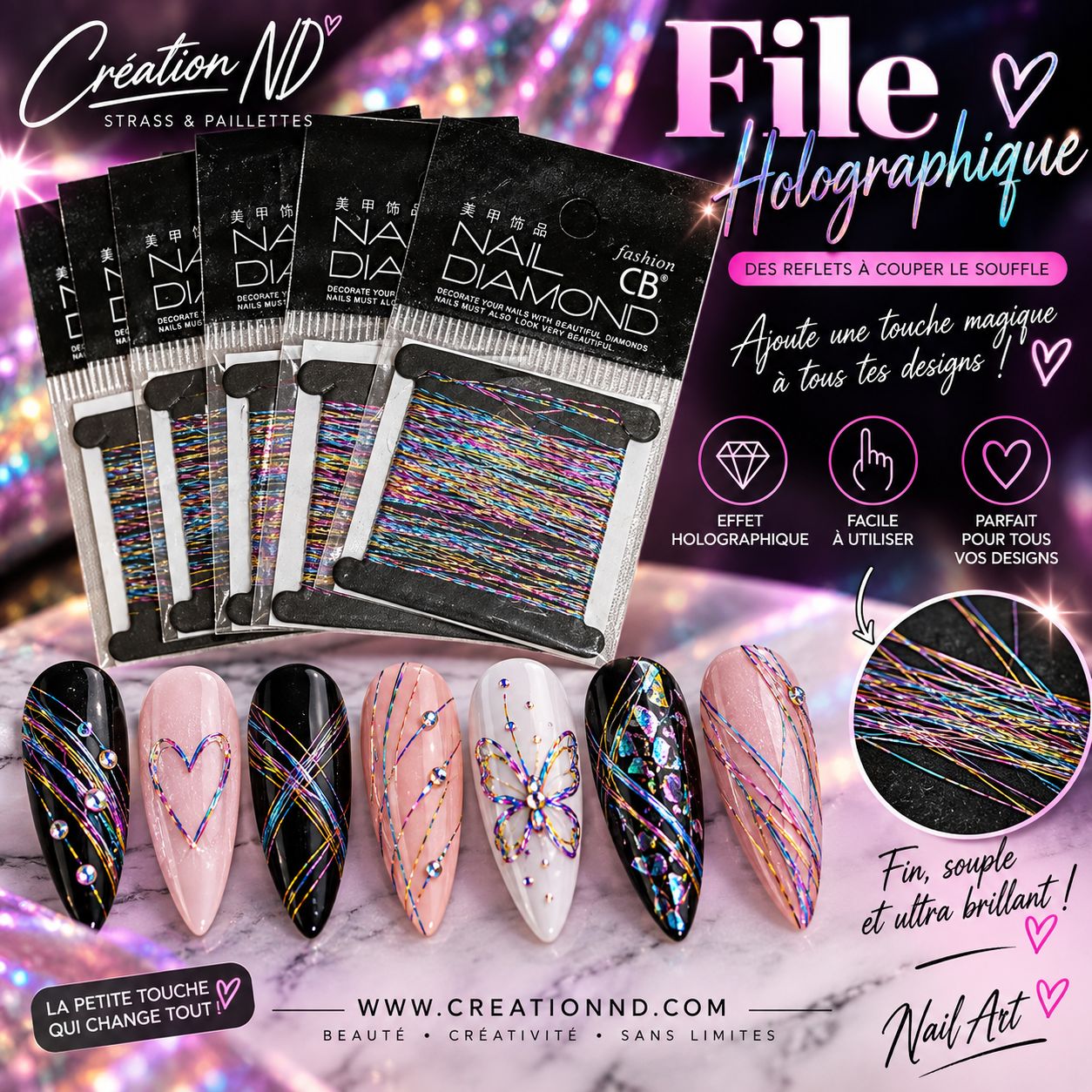 Fil HOLLOGRAPHIQUE