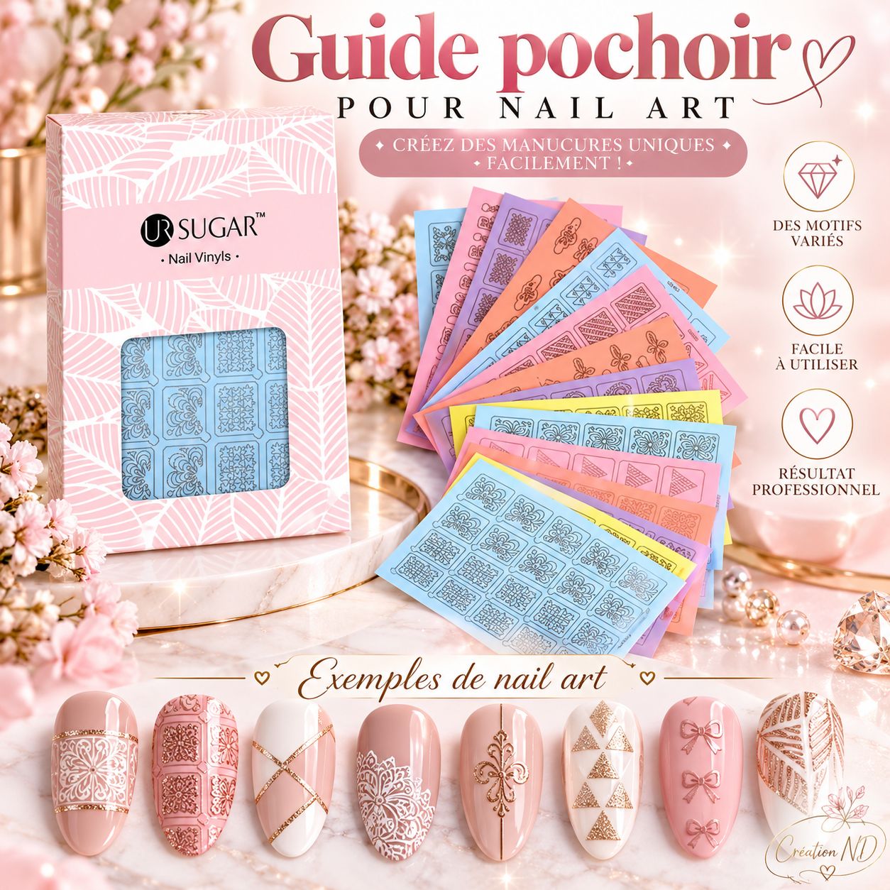 Guide Nail art en vinyle