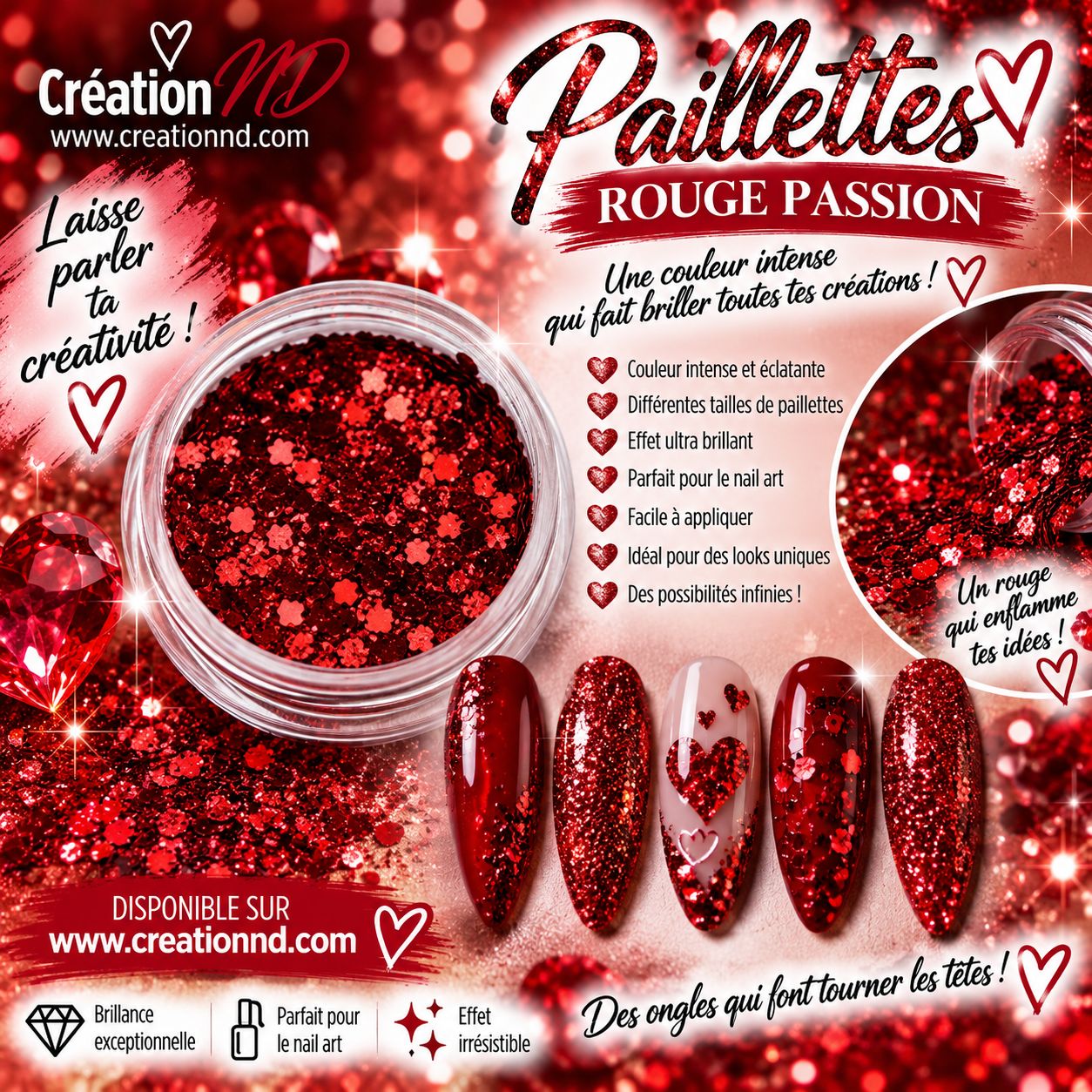 Paillettes Rouge