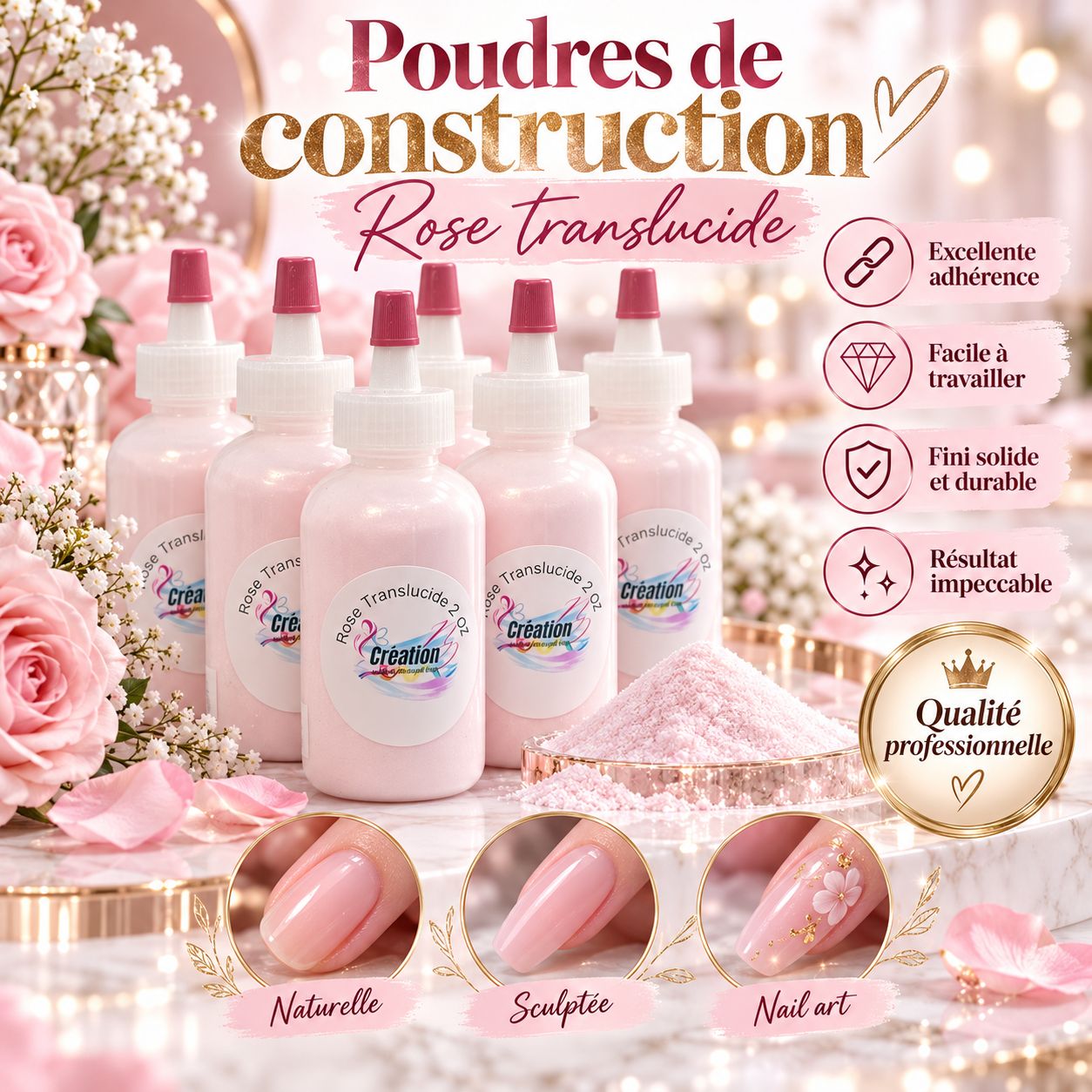 Poudre Rose Translucide 2 oz