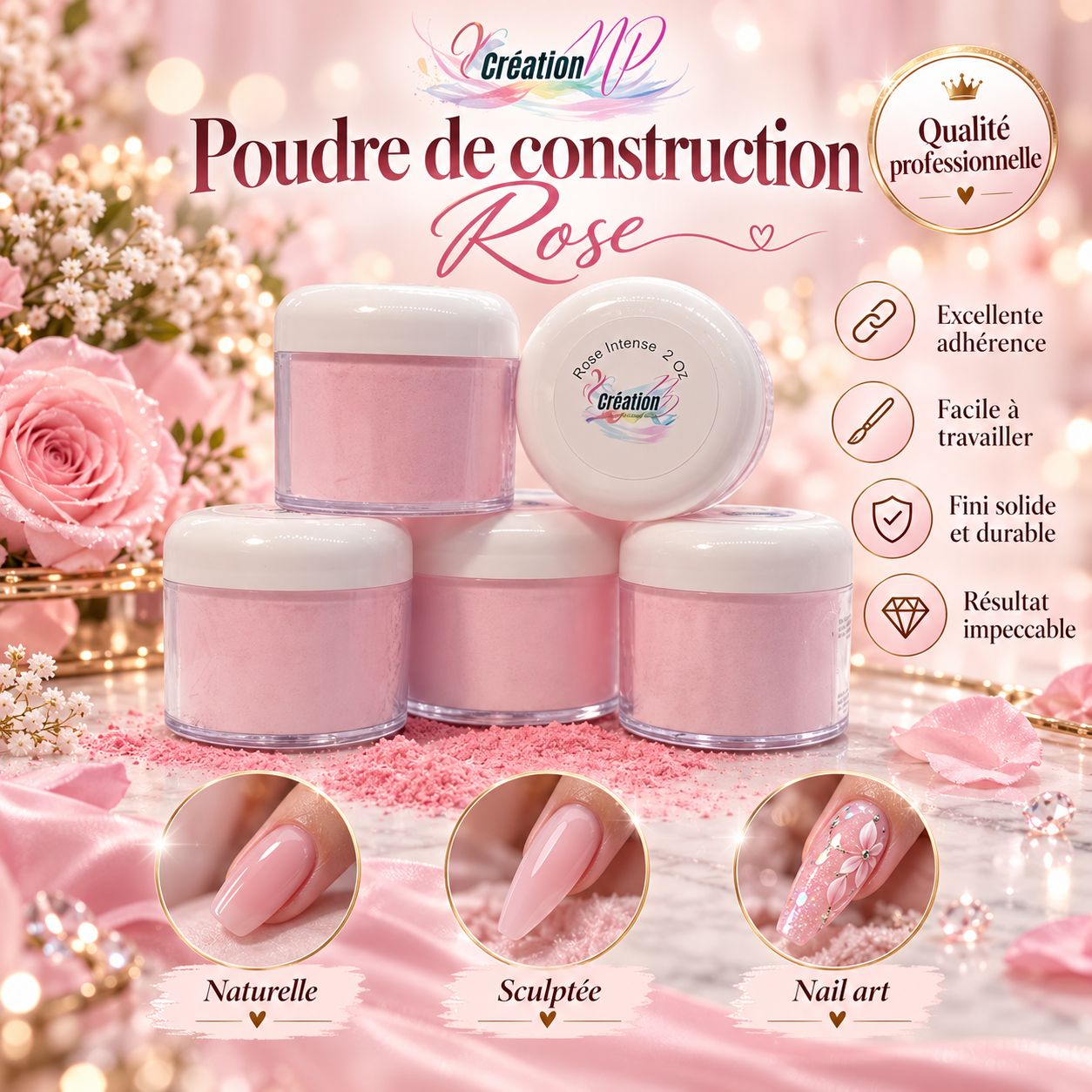 Poudre rose intense