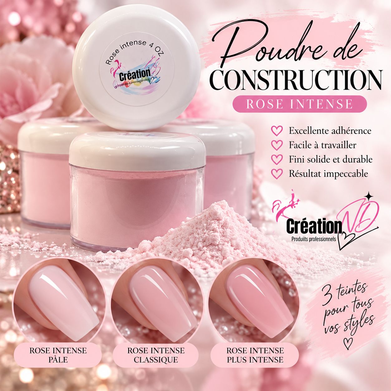 Poudre rose intense