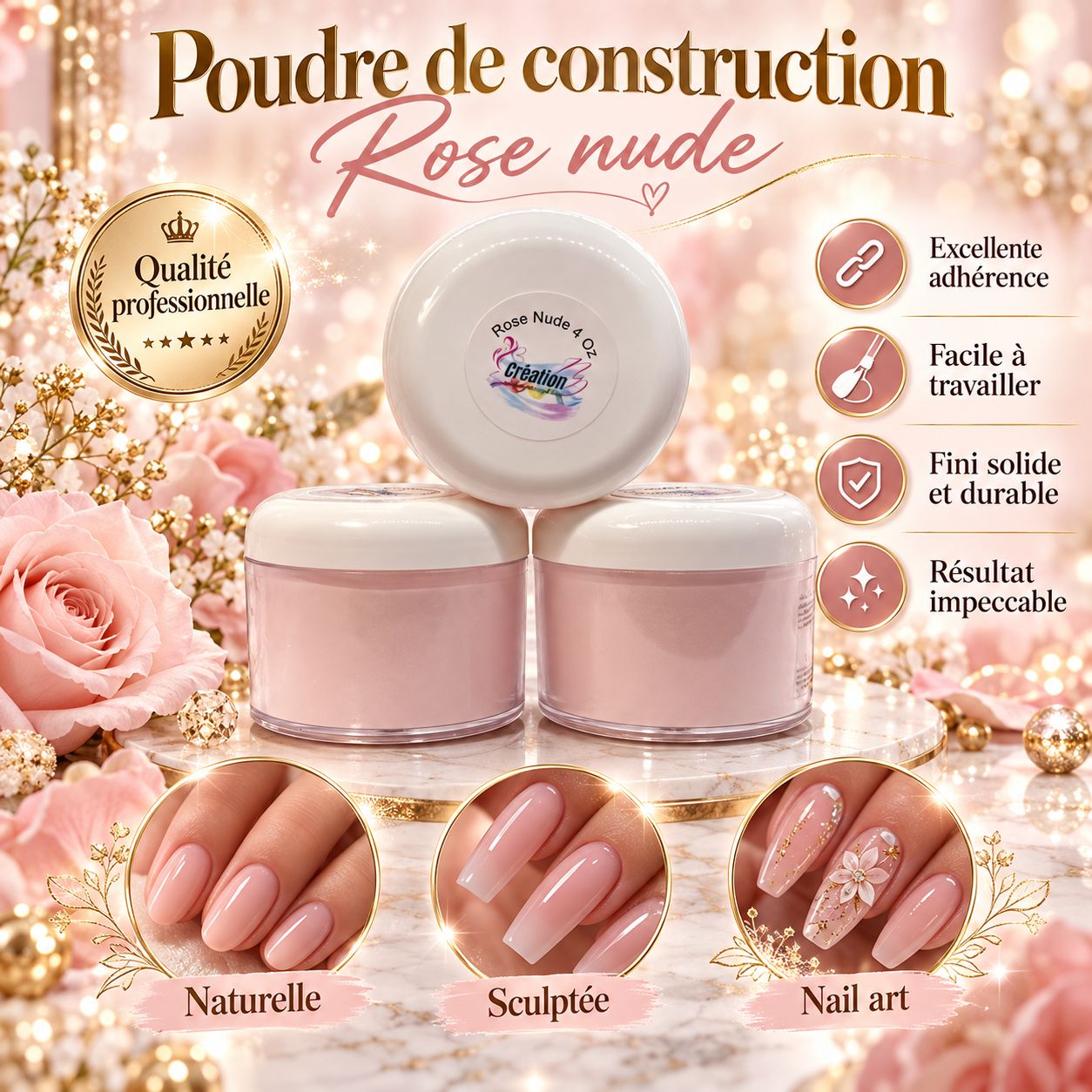 Poudre rose Nude