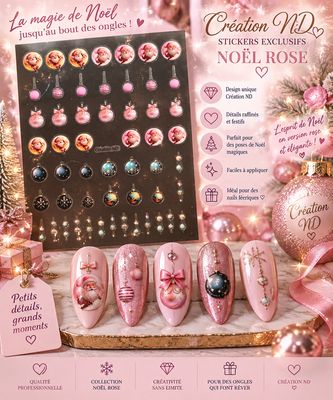 Sticker Noël rose ( père noel )
