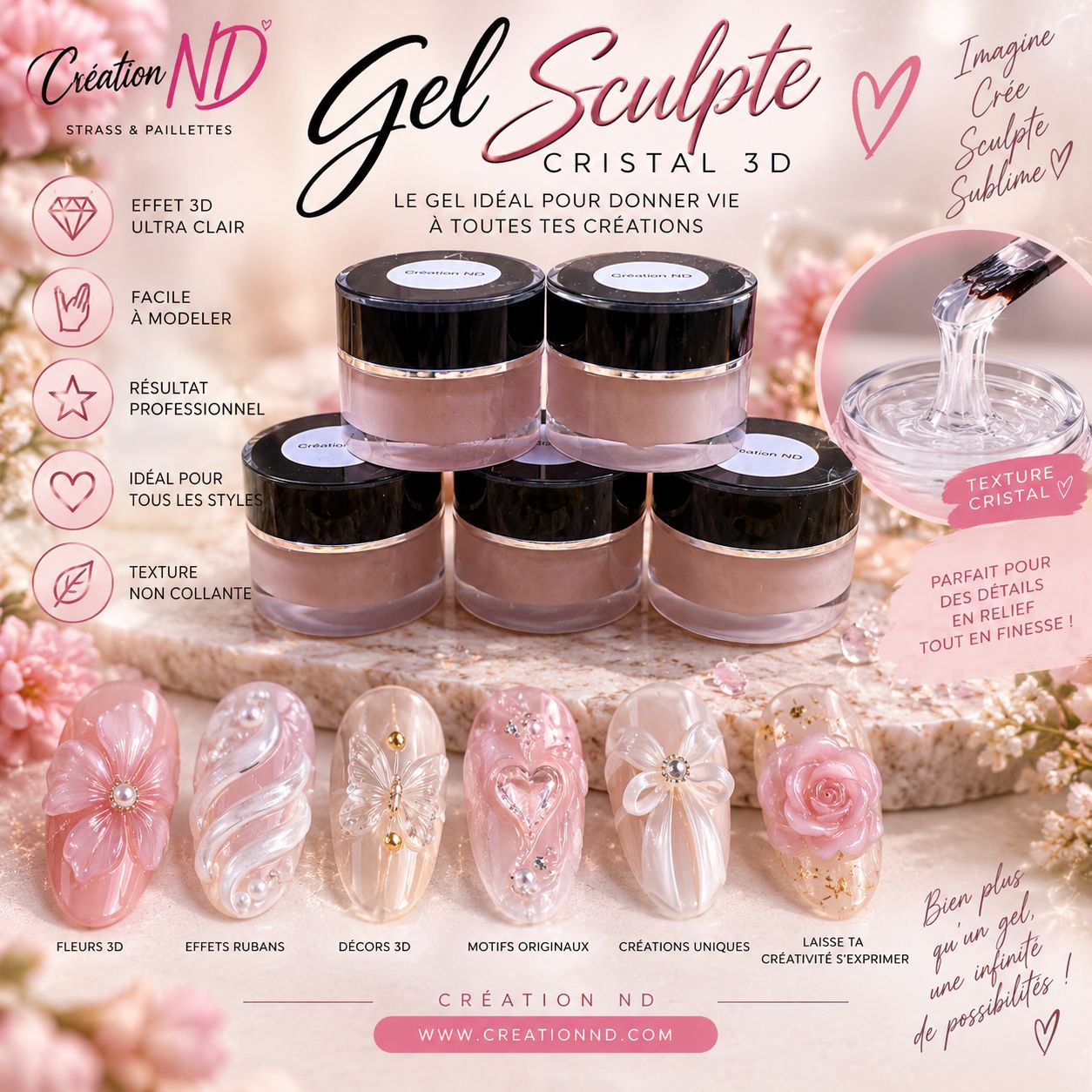 Gel cristal sculpteurs 3D