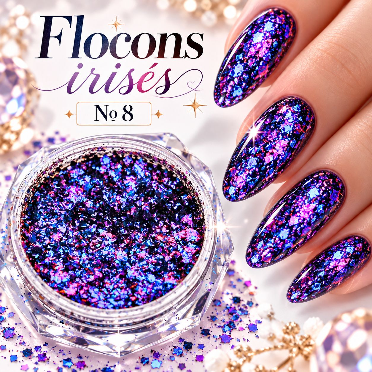 Flocon irisée #8