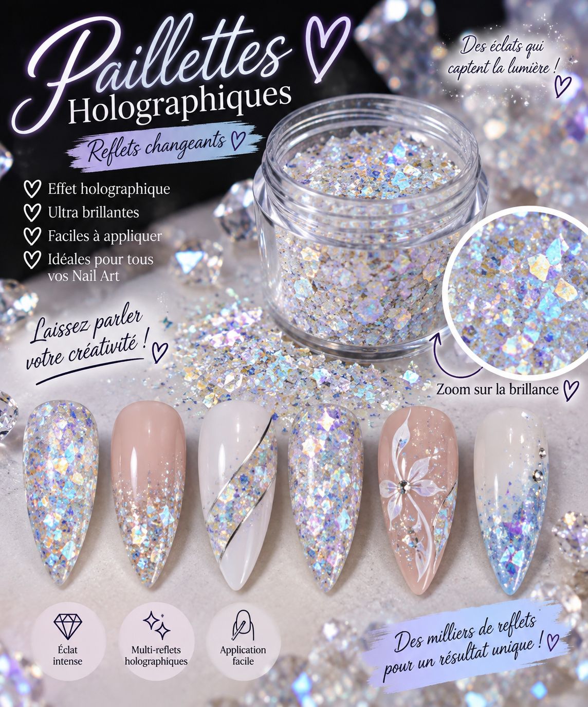 Paillettes irisée