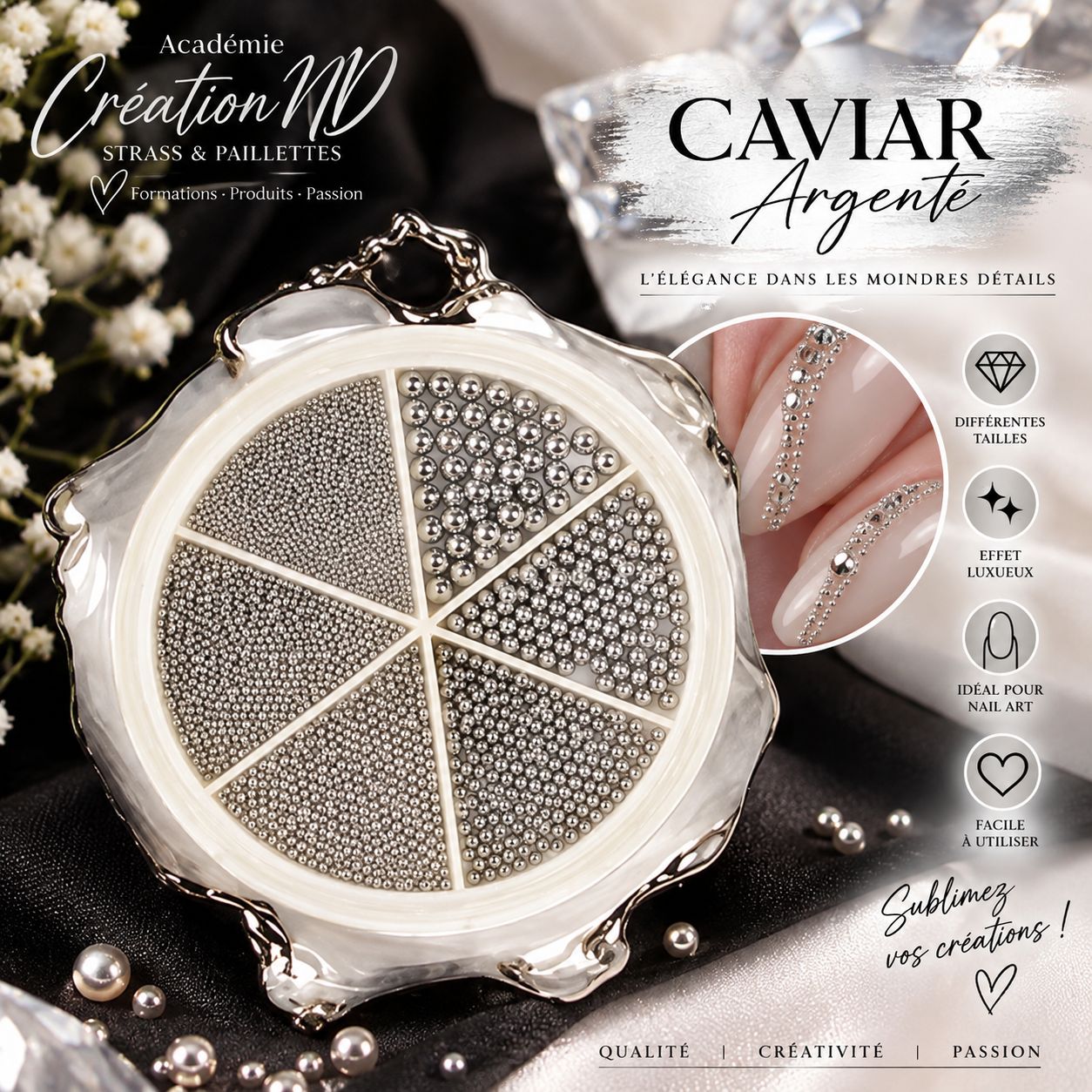 Caviar Argent argenté