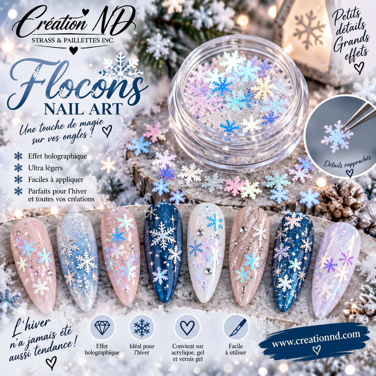 Flocon couleur variée No 10