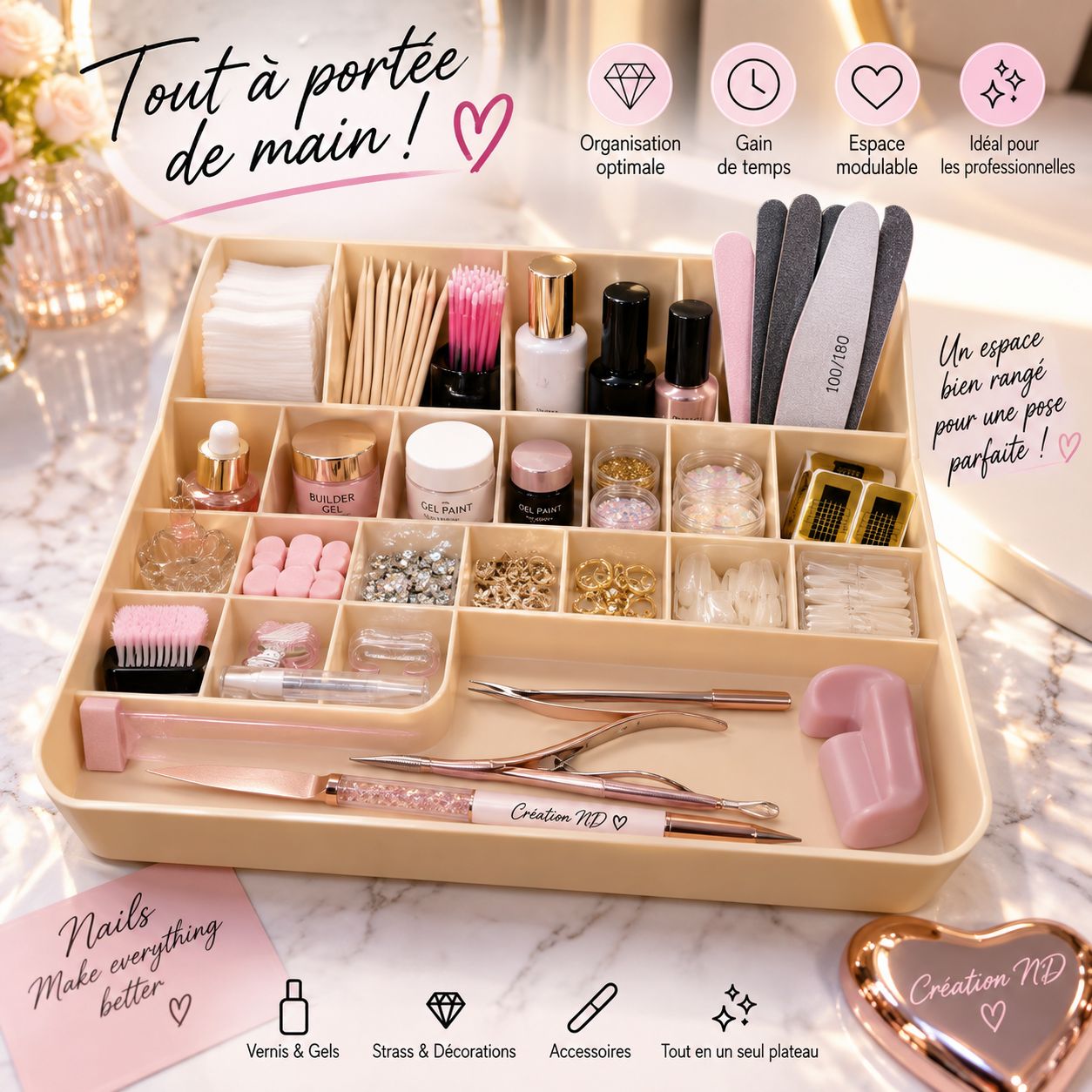 Plateau de rangement exclusif