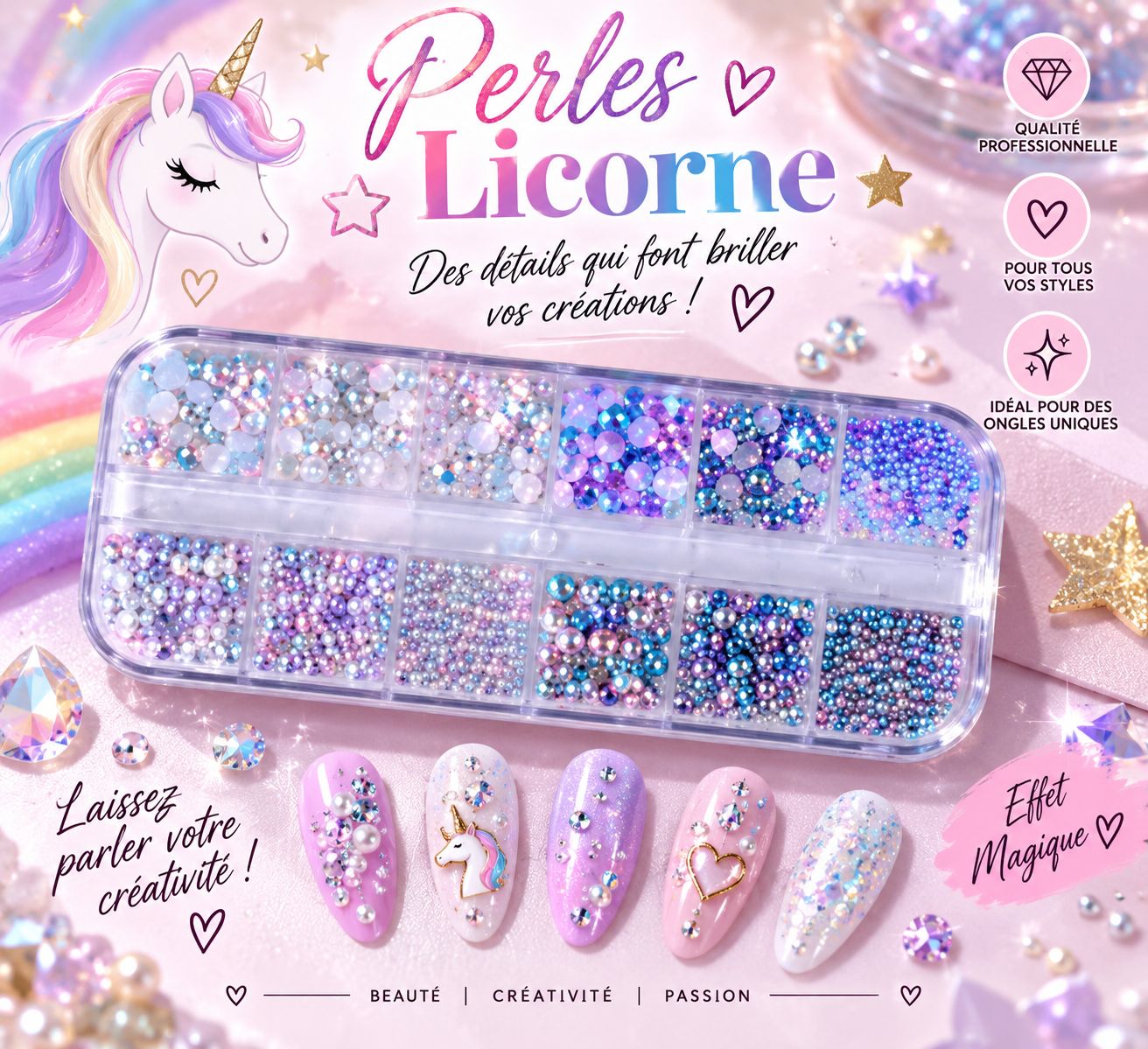 Perles licorne