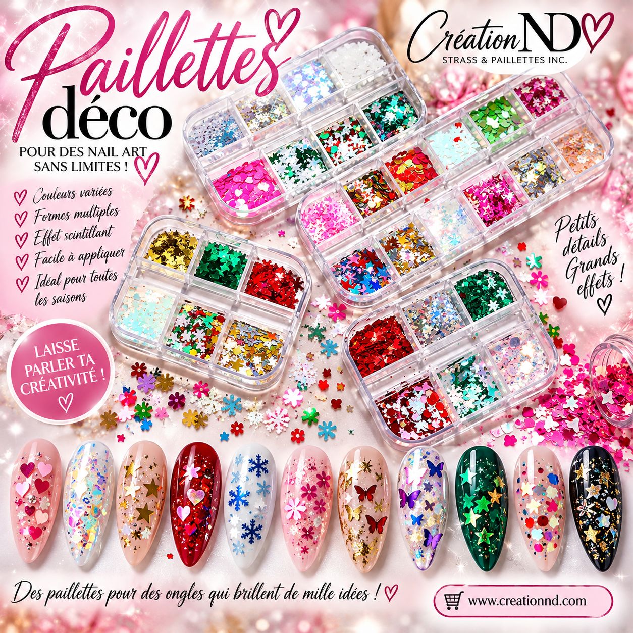 Paillettes variées