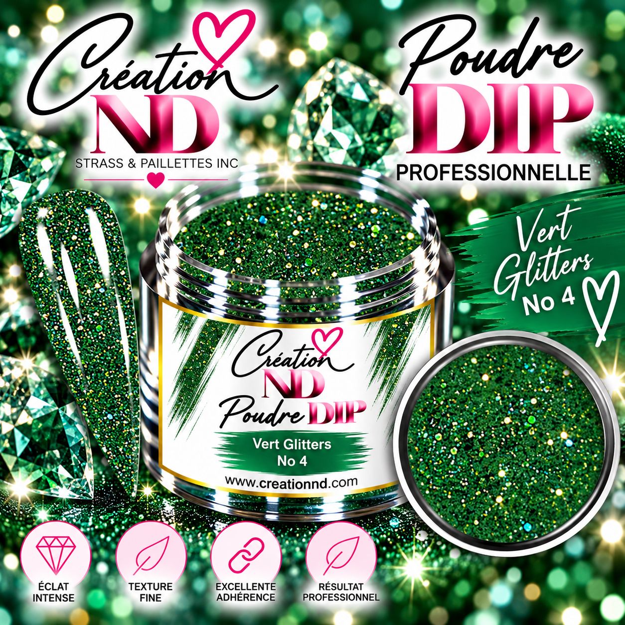 Vert/Glitter No 4