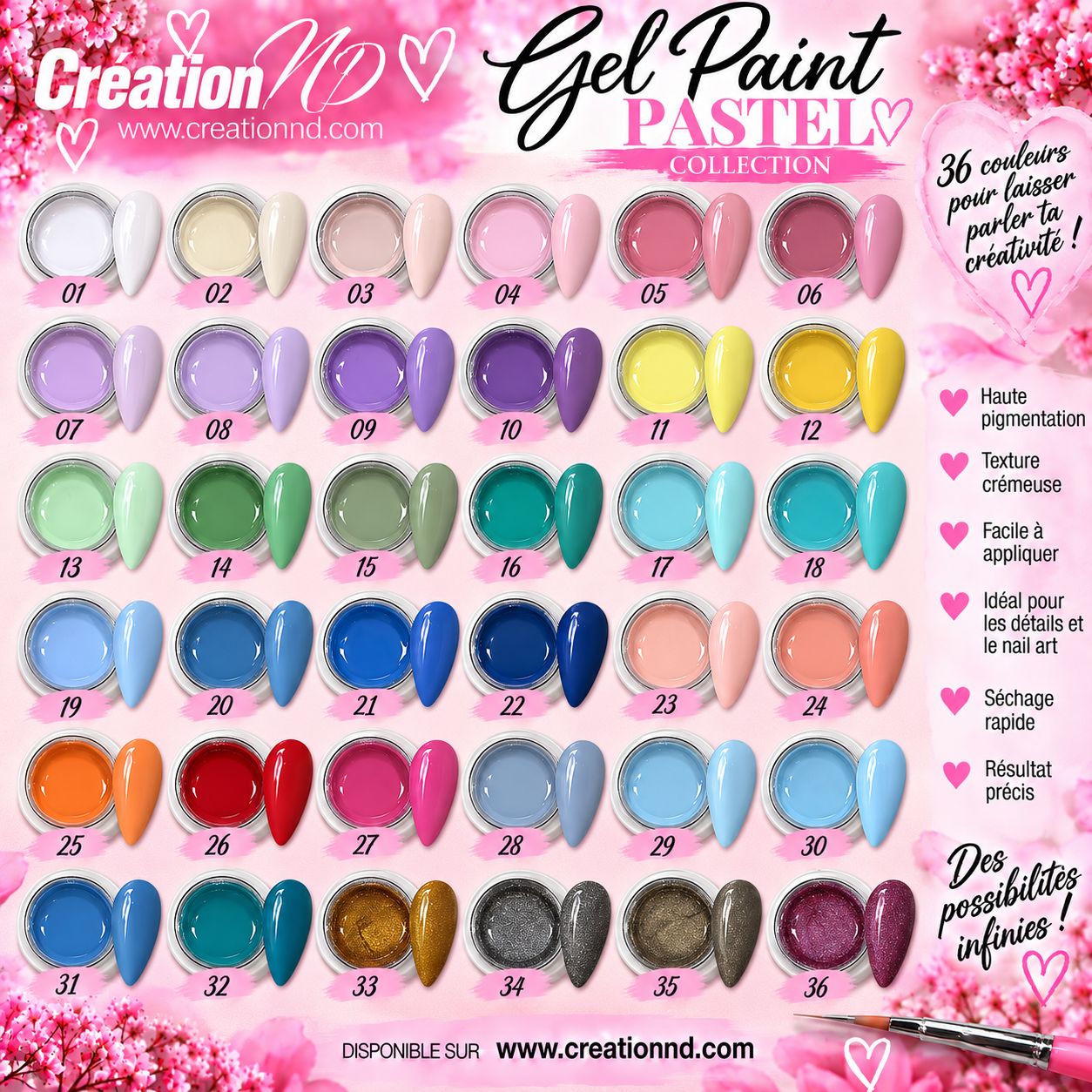 Collection complet 36 couleurs