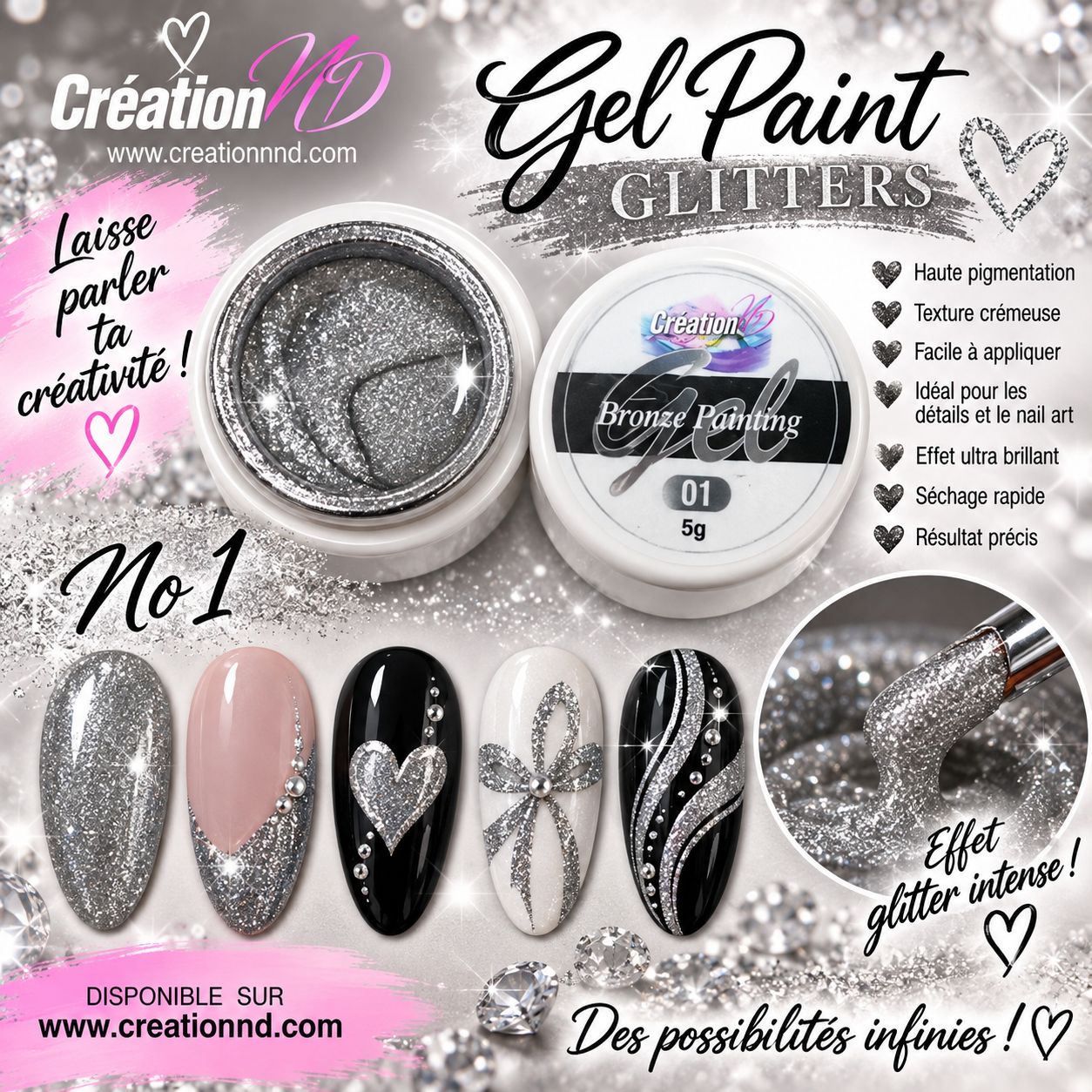 Gel Paint GLITTERS 1