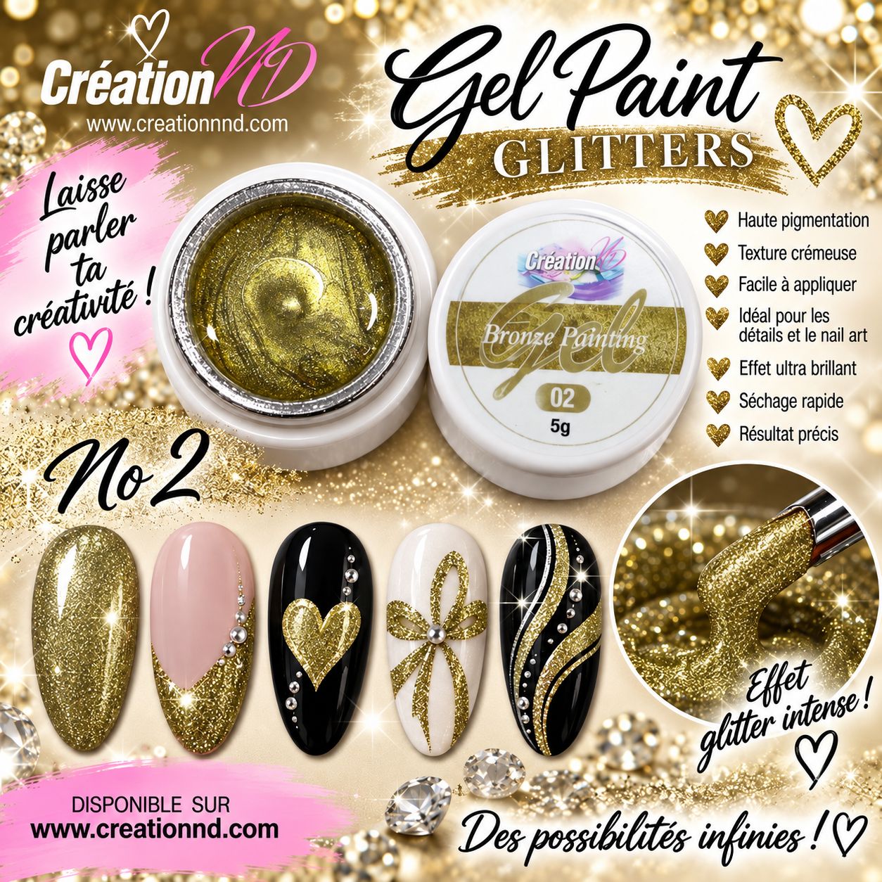 Gel Paint GLITTERS 2