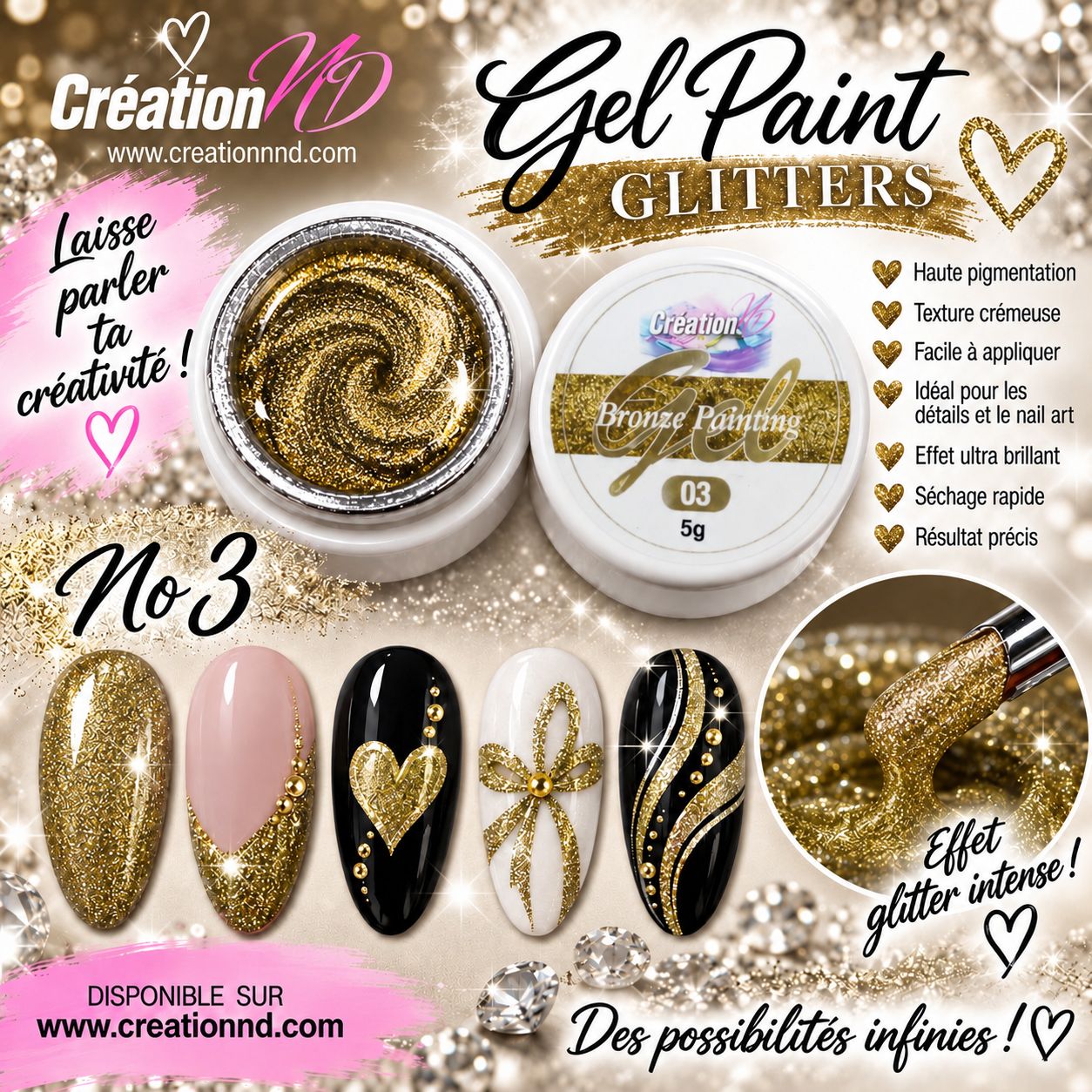 Gel Paint GLITTERS 3