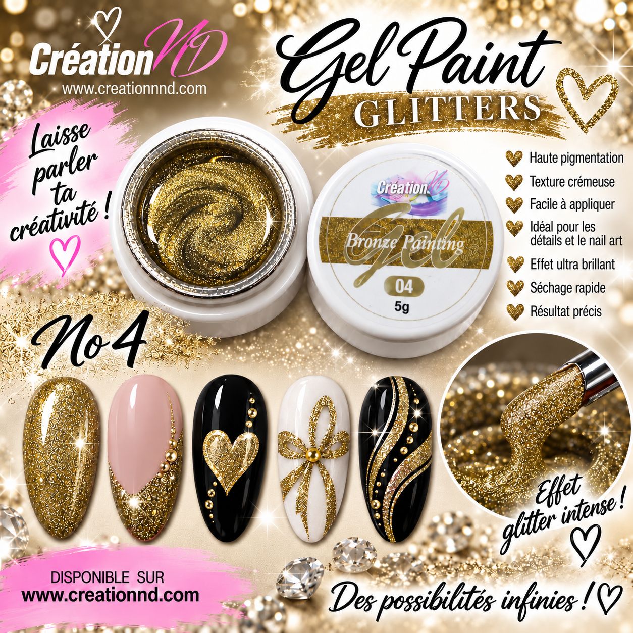Gel Paint GLITTERS 4