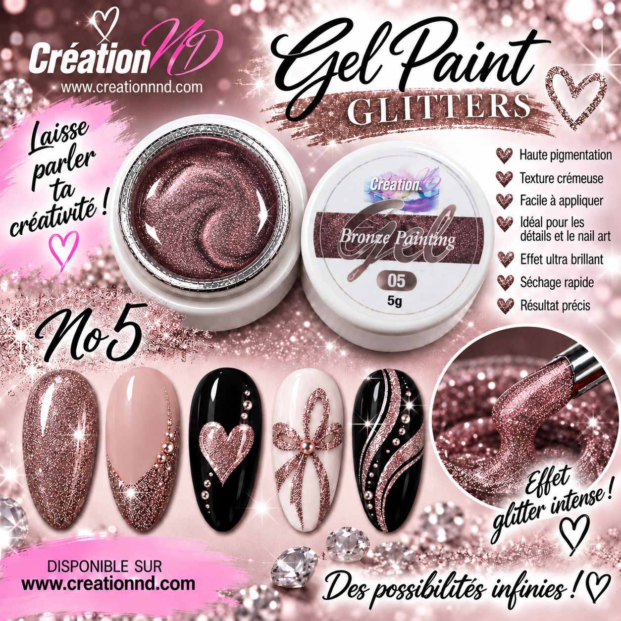 Gel Paint GLITTERS 5