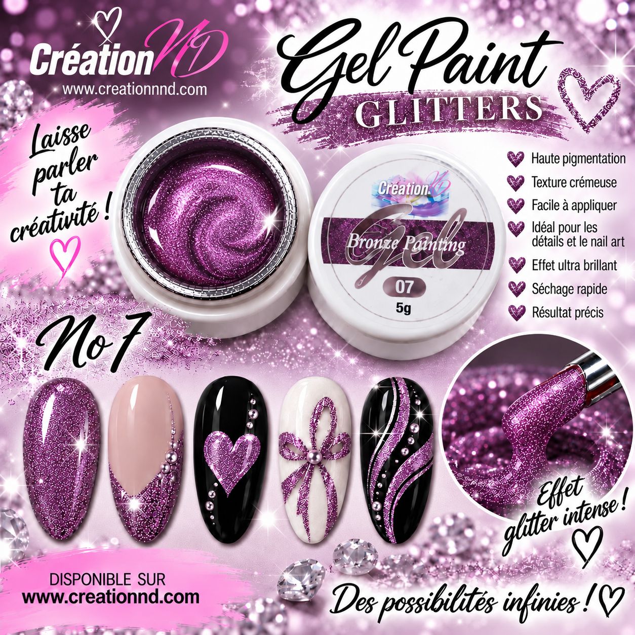 Gel Paint GLITTERS 7