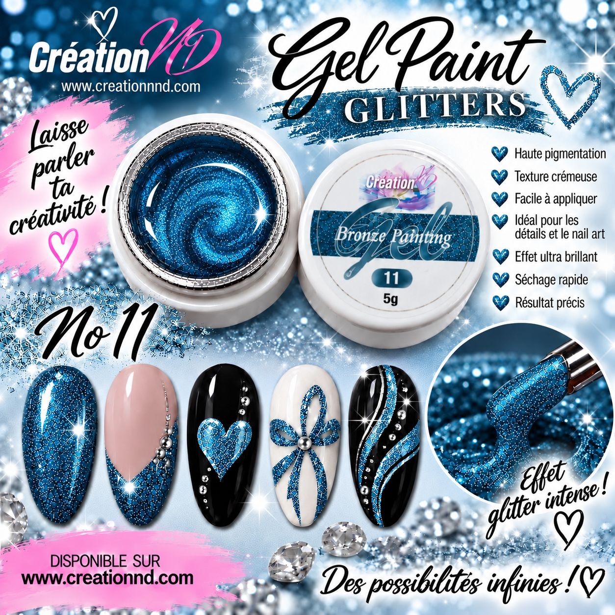Gel Paint GLITTERS 11