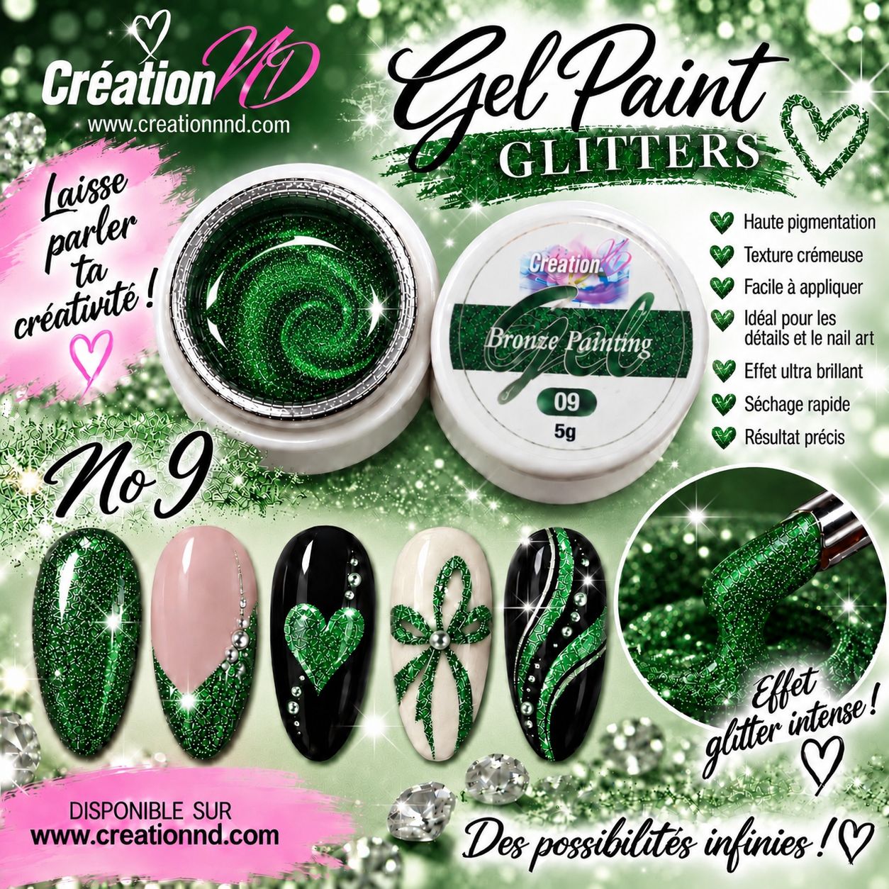 Gel Paint GLITTERS 9