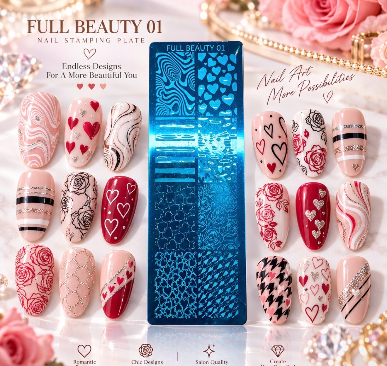 Plaquette cœur St Valentin Full Beauty 01