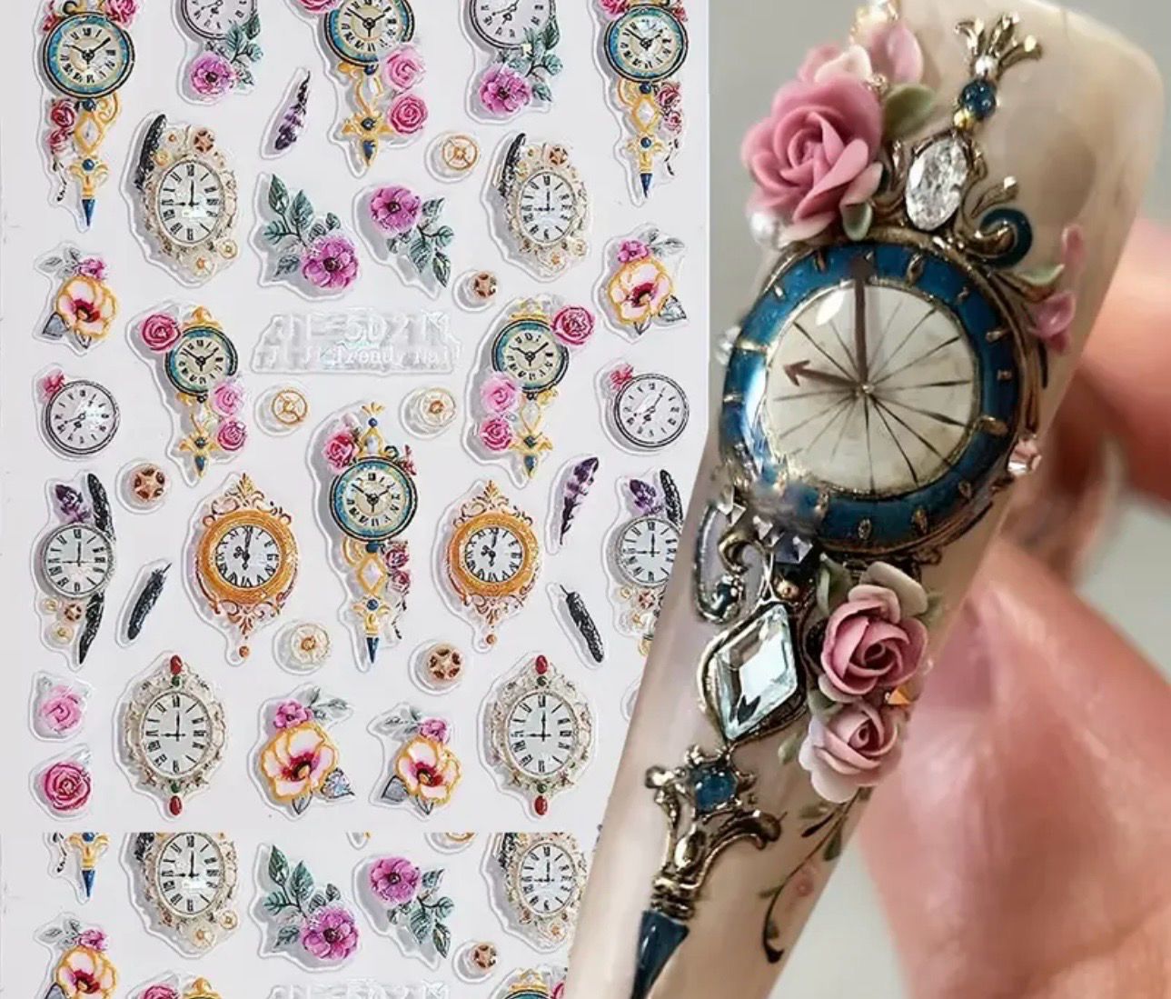 Fleurs horloge 5021
