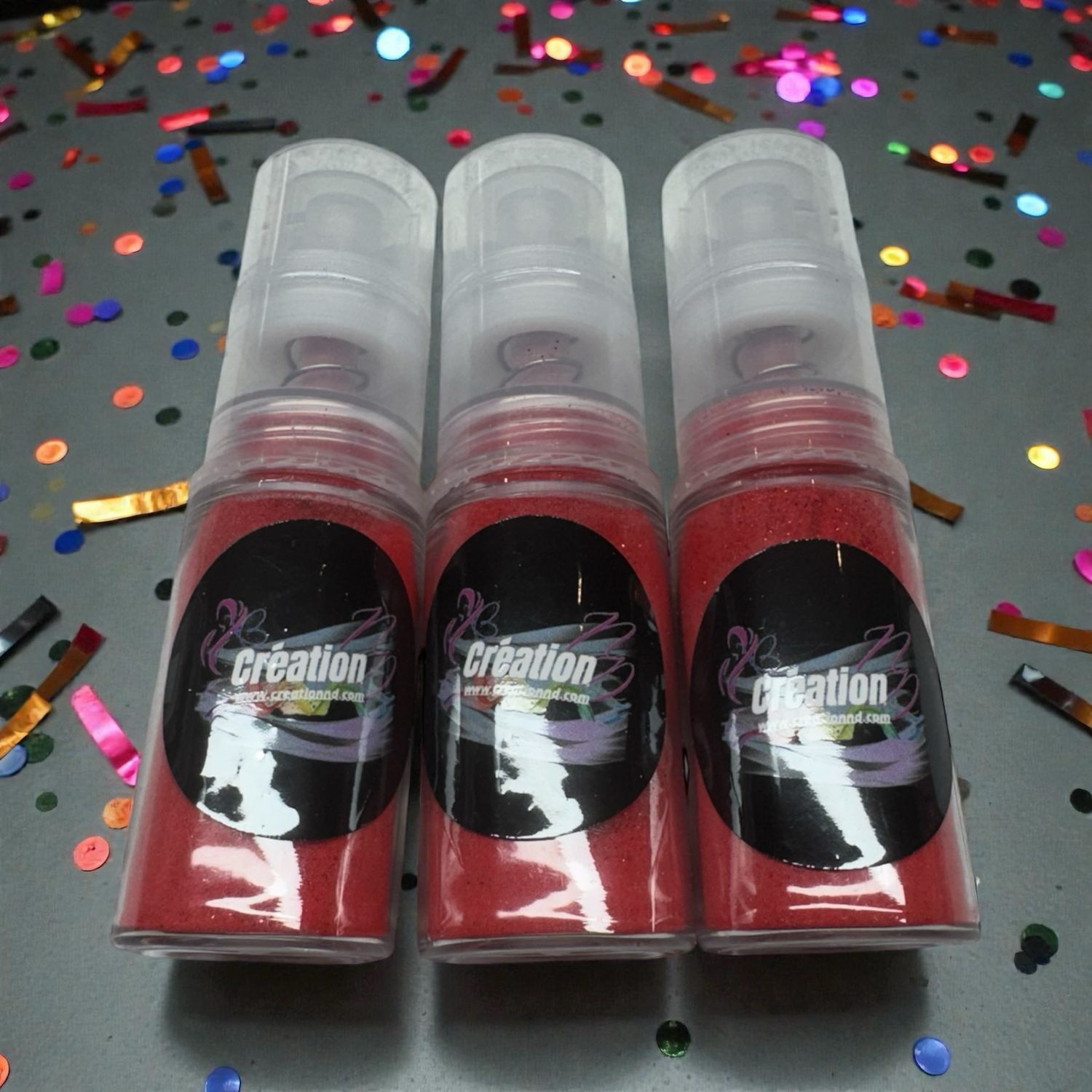 Fluffy rouge glitter