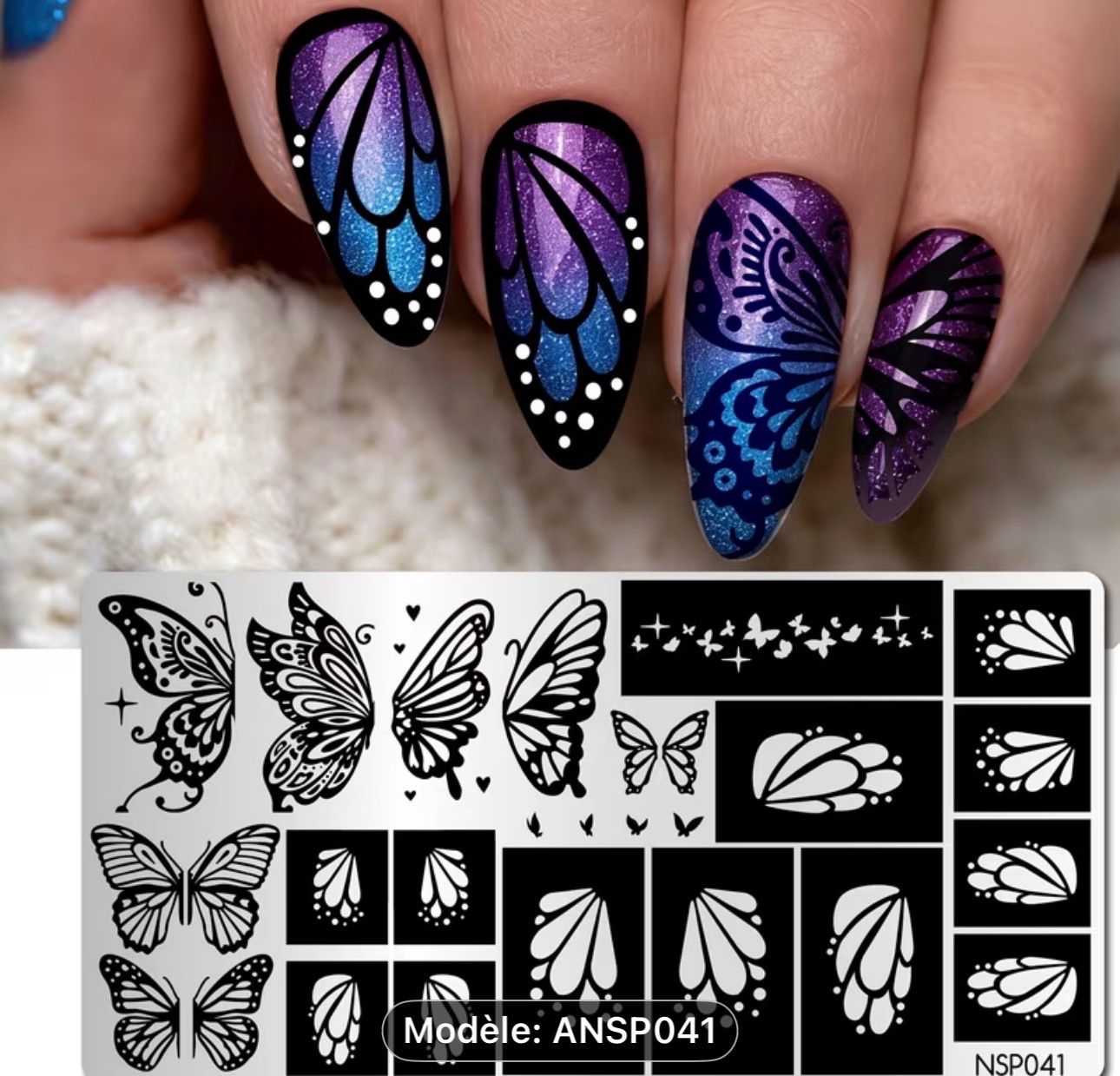 Plaquette de stamping papillon. ANSP041