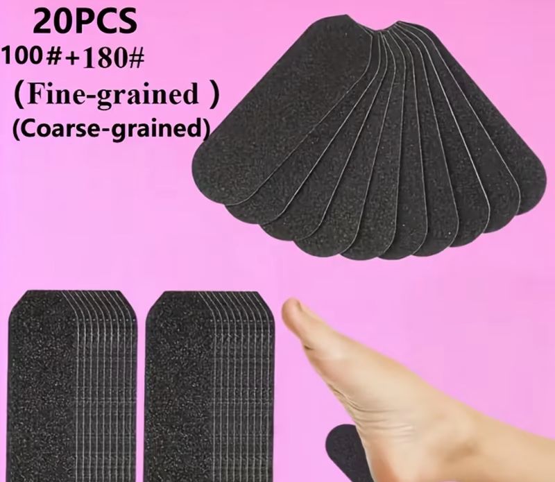 Tampon de recharge pour lime à pieds en acier inoxydable grise 180