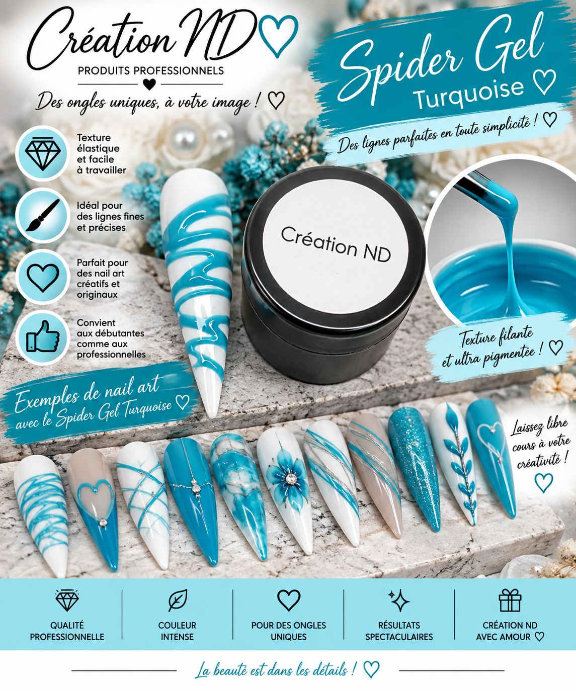 Spider Gel TURQUOISE