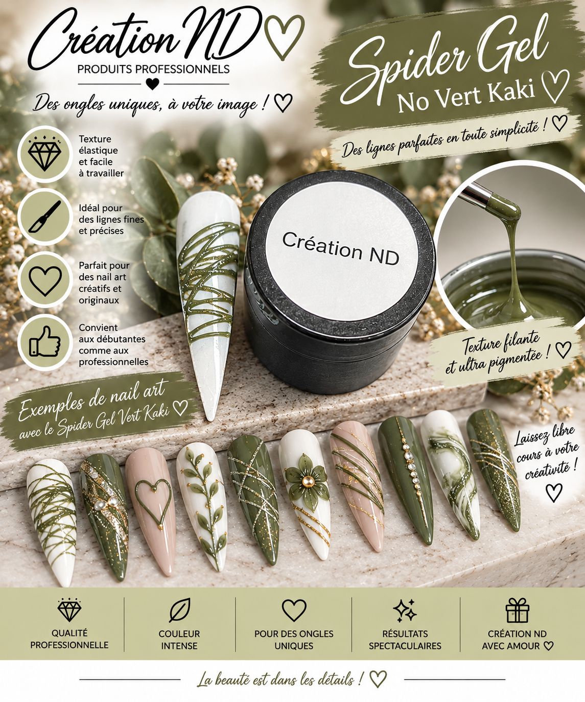 Spider Gel VERT KAKI