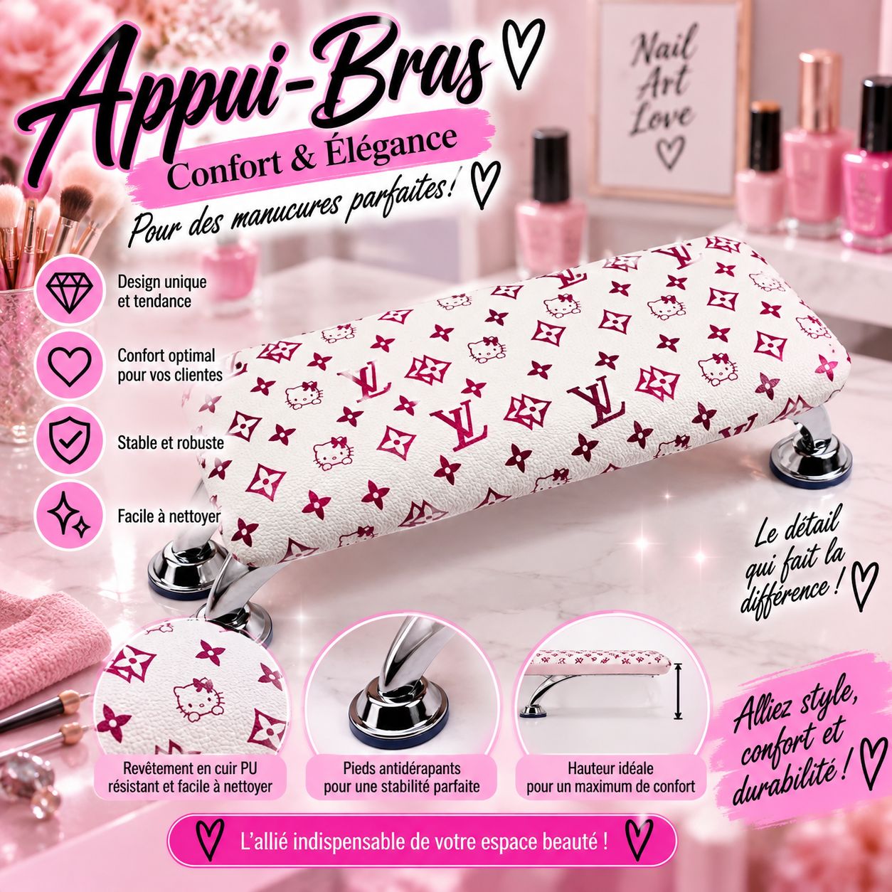 Appuis bras LV couleur