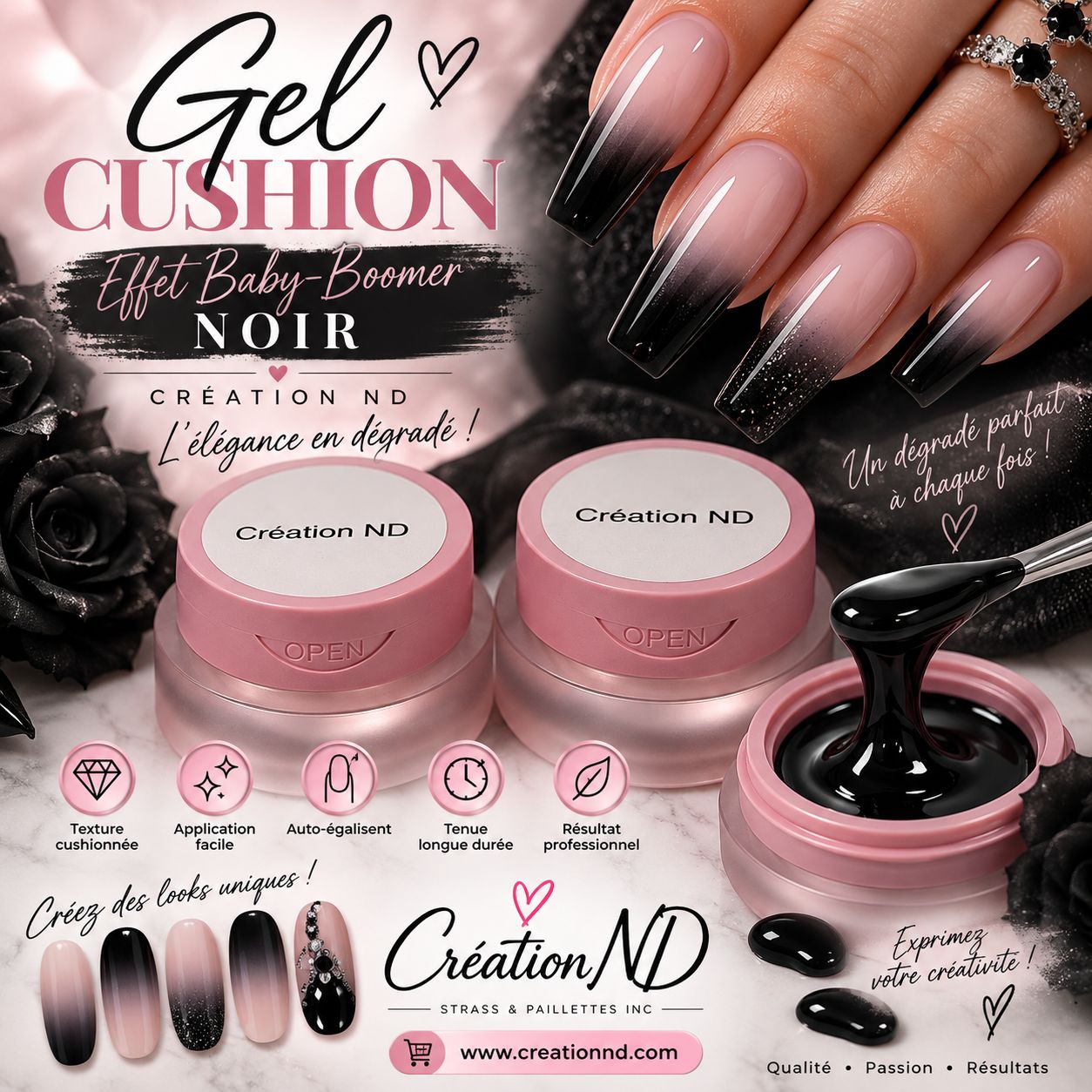 Gel cushion noir 21