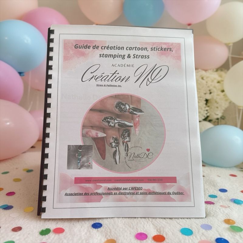 Guide de création cartoon, stickers stamping, strass