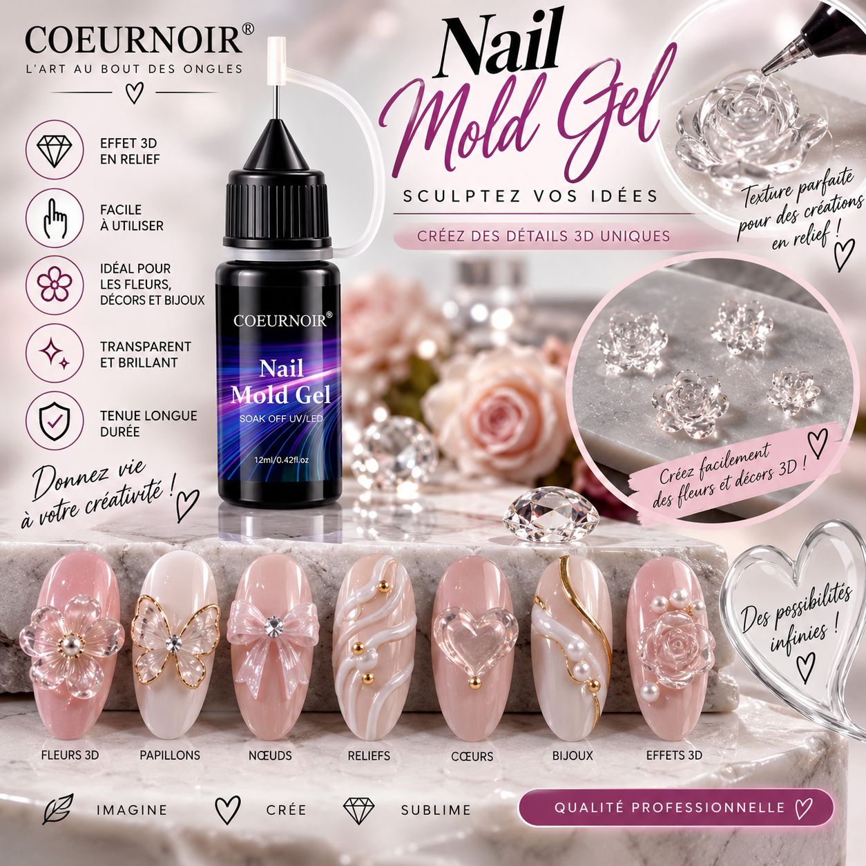 Gel pour moule en silicone ( CLAIRE )