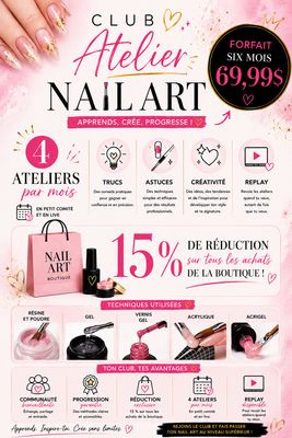 Club d’ateliers Nail Art forfait 6 mois