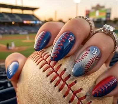 Press on Nail baseball Mi-long