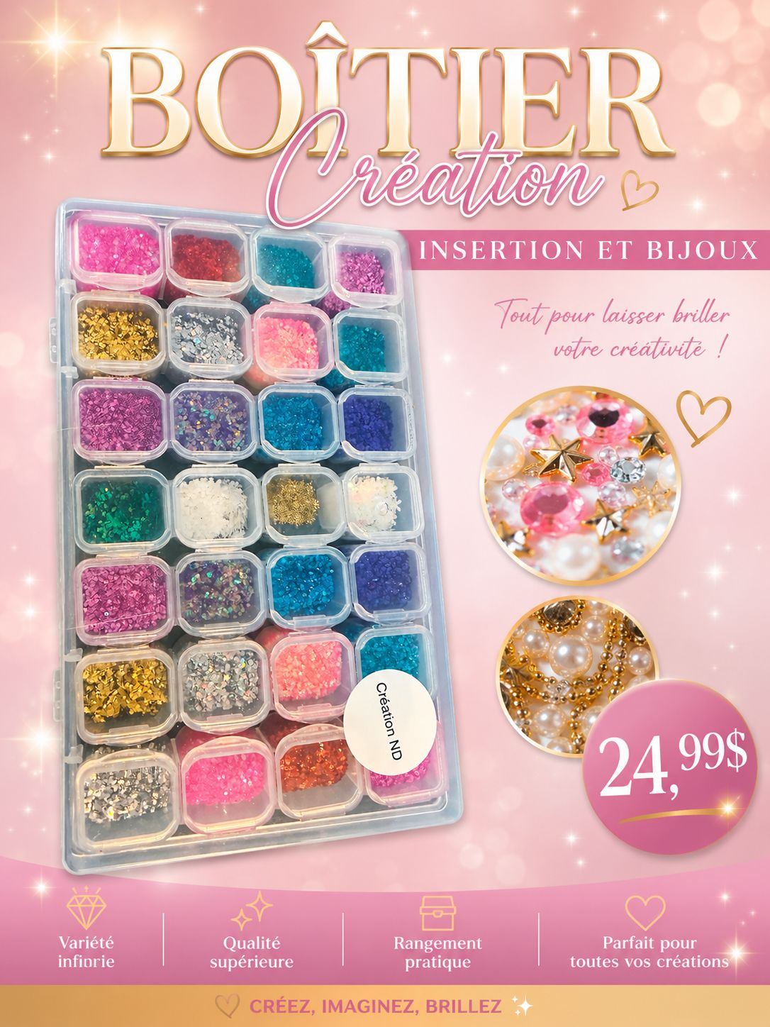 Incrustation couleur divers