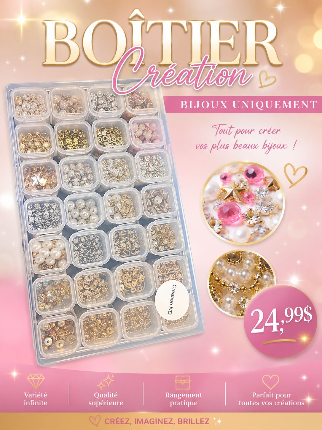 Boîtier création Bijoux/perles
